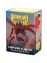 Dragon Shield: Standard Matte Dual Crimson and Silver (100) de Dragon Shield en Fundas | La Cueva Roja