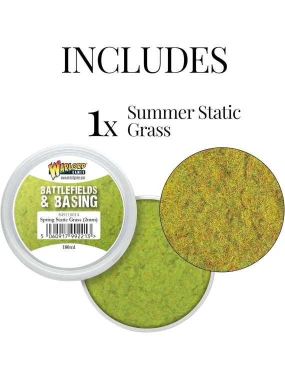 Spring Static Grass 2mm (180ml) de Warlord Games en Materiales | La Cueva Roja