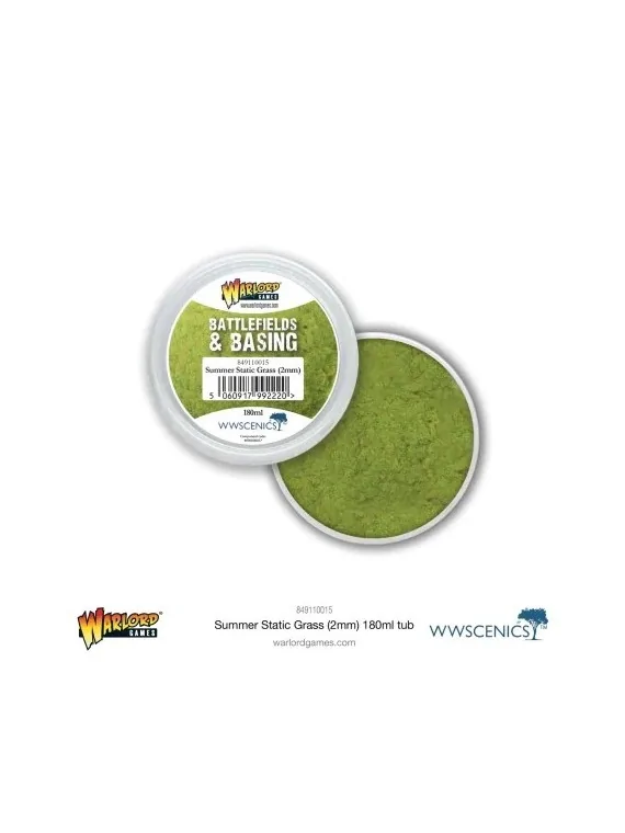 Summer Static Grass 2mm (180ml) de Warlord Games en Materiales | La Cueva Roja