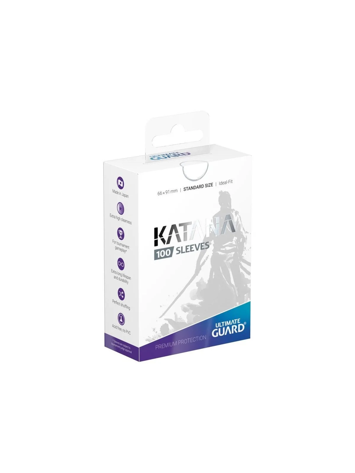 Ultimate Guard Katana Sleeves Standard Size (100) - White de Ultimate Guard en Fundas | La Cueva Roja