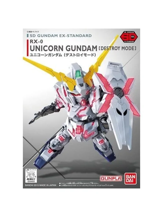 Gundam: SD Ex Unicorn Destroy de Bandai en Bandai | La Cueva Roja
