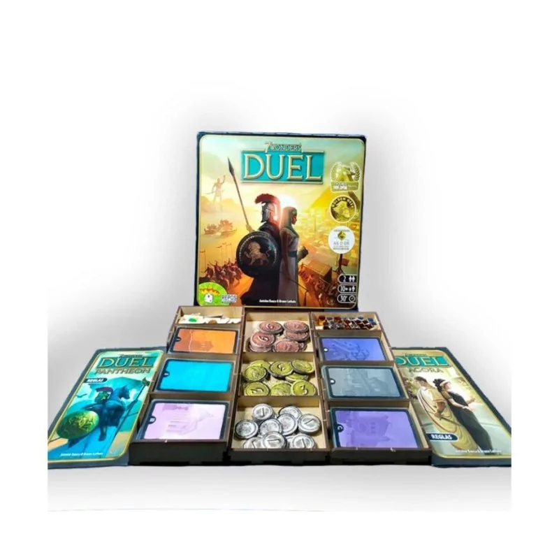 Inserto Compatible con 7 Wonder Duel (Base + Expasión Ágora + Expansión Pantheon) (Desarmado) de WithOut Mess en Insertos | La C