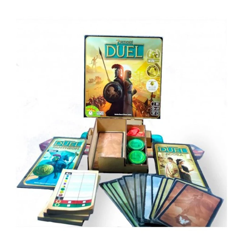 Inserto Compatible con 7 Wonder Duel (Base + Expasión Ágora + Expansión Pantheon) (Desarmado) de WithOut Mess en Insertos | La C