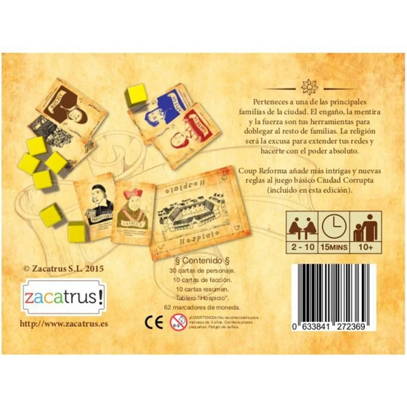 Coup + Reforma de Zacatrus en Juegos de Cartas | La Cueva Roja