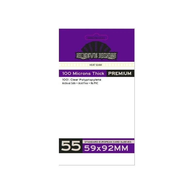 [9904] Sleeve Kings Standard European Sleeves 100 Microns (Pack of 55) (59x92mm) de Sleeve Kings en Fundas | La Cueva Roja