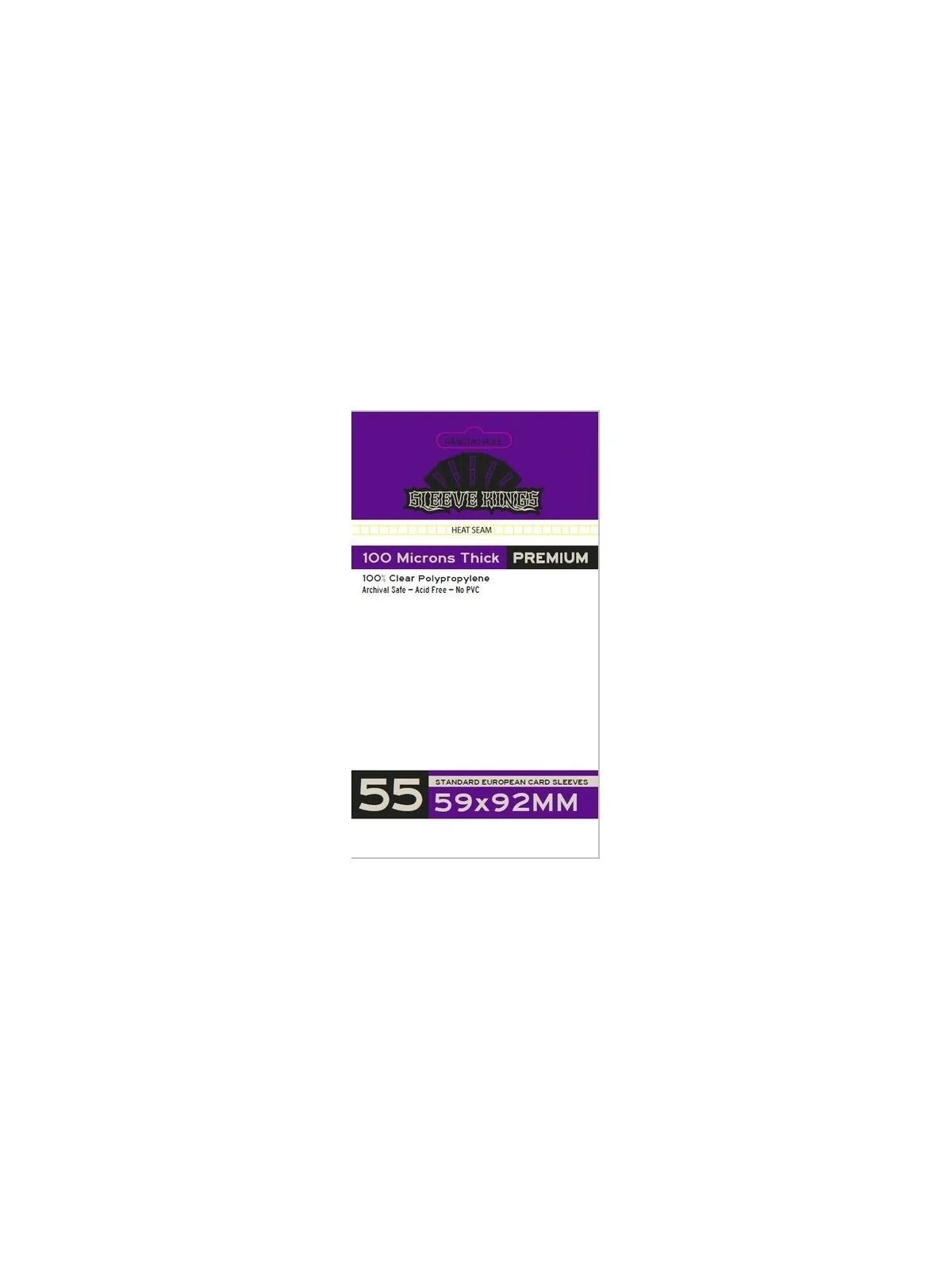 [9904] Sleeve Kings Standard European Sleeves 100 Microns (Pack of 55) (59x92mm) de Sleeve Kings en Fundas | La Cueva Roja