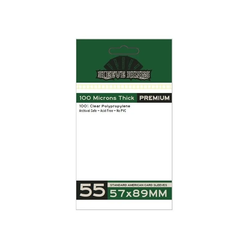 [9903] Sleeve Kings Standard American Sleeves 100 Microns (Pack of 55) (57x89mm) de Sleeve Kings en Fundas | La Cueva Roja