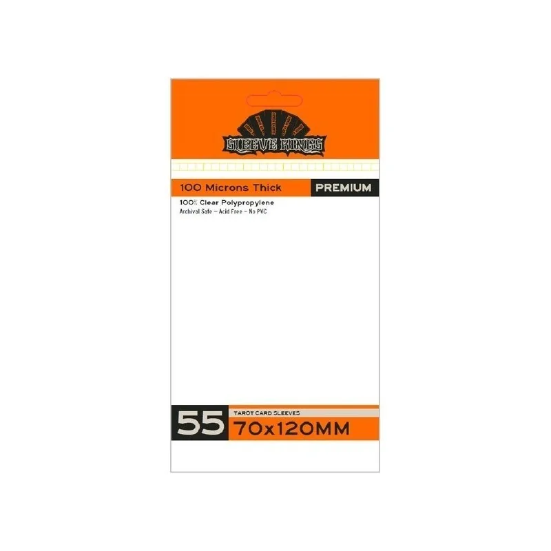 [9966] Sleeve Kings Tarot Sized Sleeves 100 Microns (Pack of 55) (70x120mm) de Sleeve Kings en Fundas | La Cueva Roja