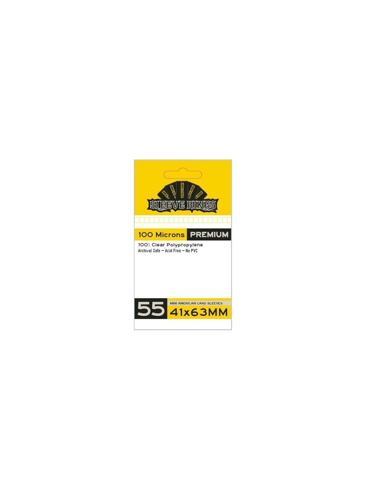 [9901] Sleeve Kings Mini American Sleeves 100 Microns (Pack of 55) (41x63mm) de Sleeve Kings en Fundas | La Cueva Roja