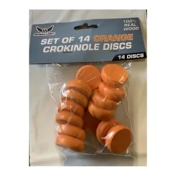Juego de 14 Discos Crokinole - Naranja de Mayday en Otros | La Cueva Roja