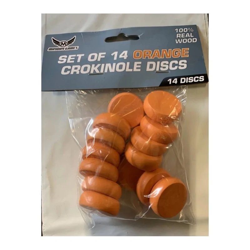 Juego de 14 Discos Crokinole - Naranja de Mayday en Otros | La Cueva Roja
