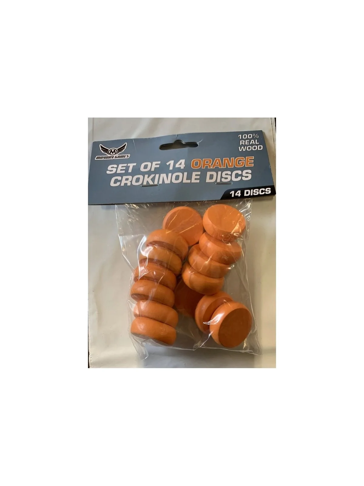 Juego de 14 Discos Crokinole - Naranja de Mayday en Otros | La Cueva Roja