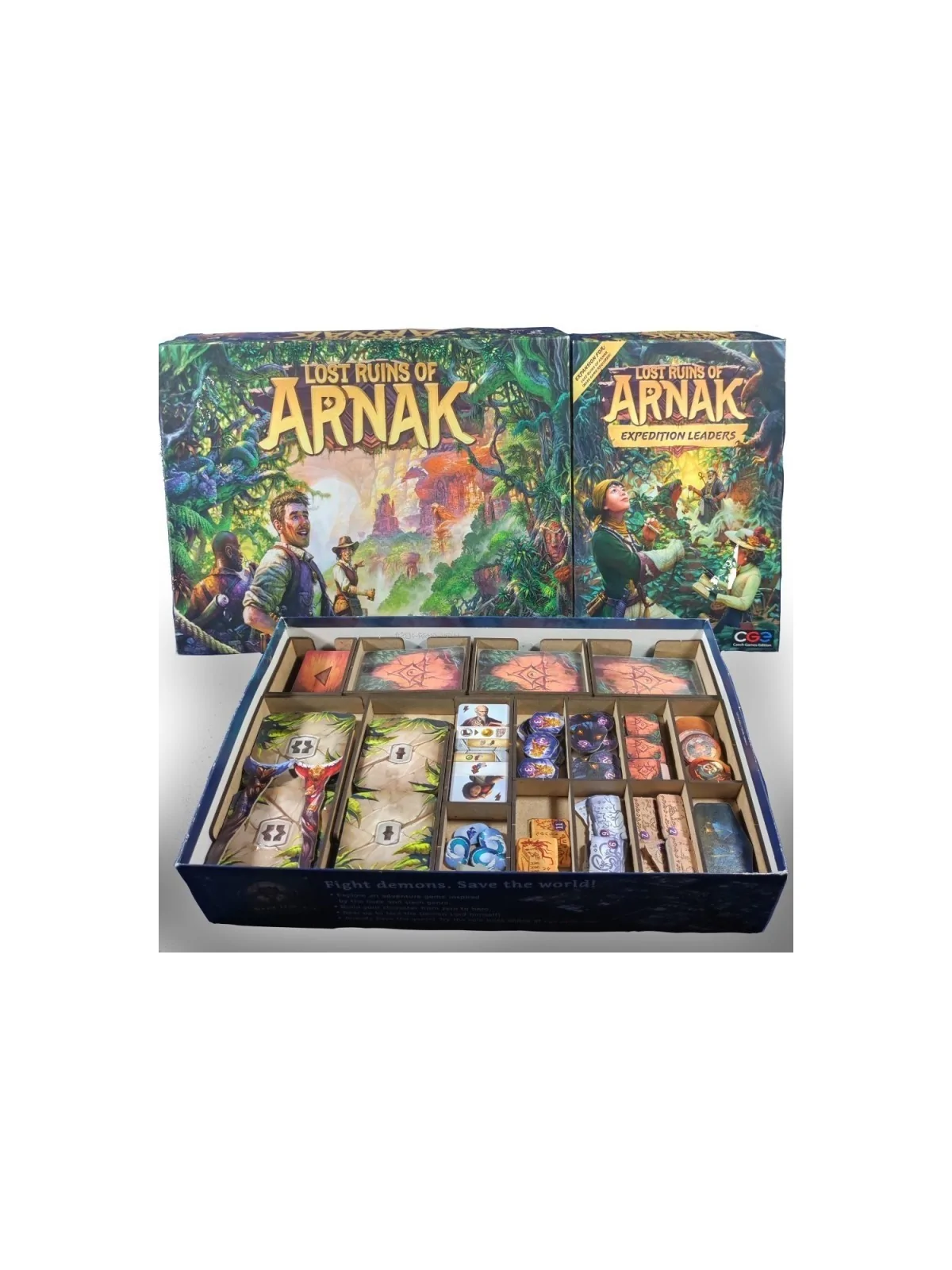 Inserto Compatible con Las Ruinas Perdidas de Arnak (Base y Expansión: Líderes de Expedición) (Desarmado) de WithOut Mess en Ins