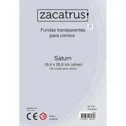 Fundas Zacatrus Saturn (Comic: 184 mm X 266 mm) (100 uds) de Zacatrus en Fundas | La Cueva Roja