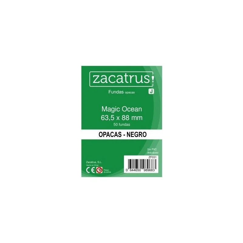 Fundas Zacatrus Magic Ocean (Standard: 63,5 mm x 88 mm) Negro (50 uds.) de Zacatrus en Fundas | La Cueva Roja