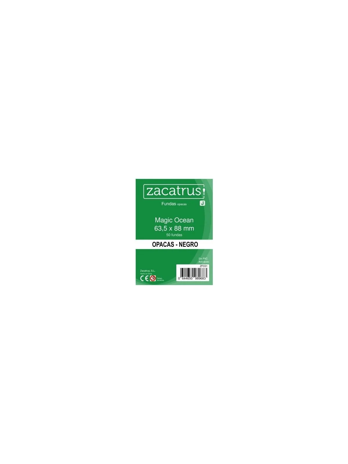 Fundas Zacatrus Magic Ocean (Standard: 63,5 mm x 88 mm) Negro (50 uds.) de Zacatrus en Fundas | La Cueva Roja