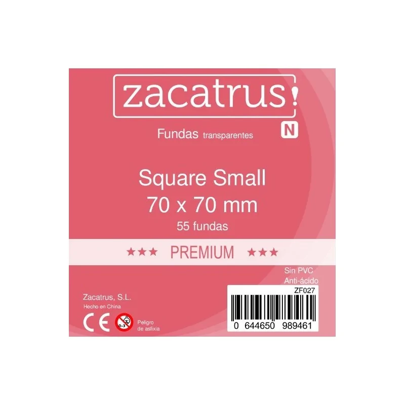 Fundas Zacatrus Square S premium (Cuadrada Pequeña) (55 unidades) de Zacatrus en Fundas | La Cueva Roja
