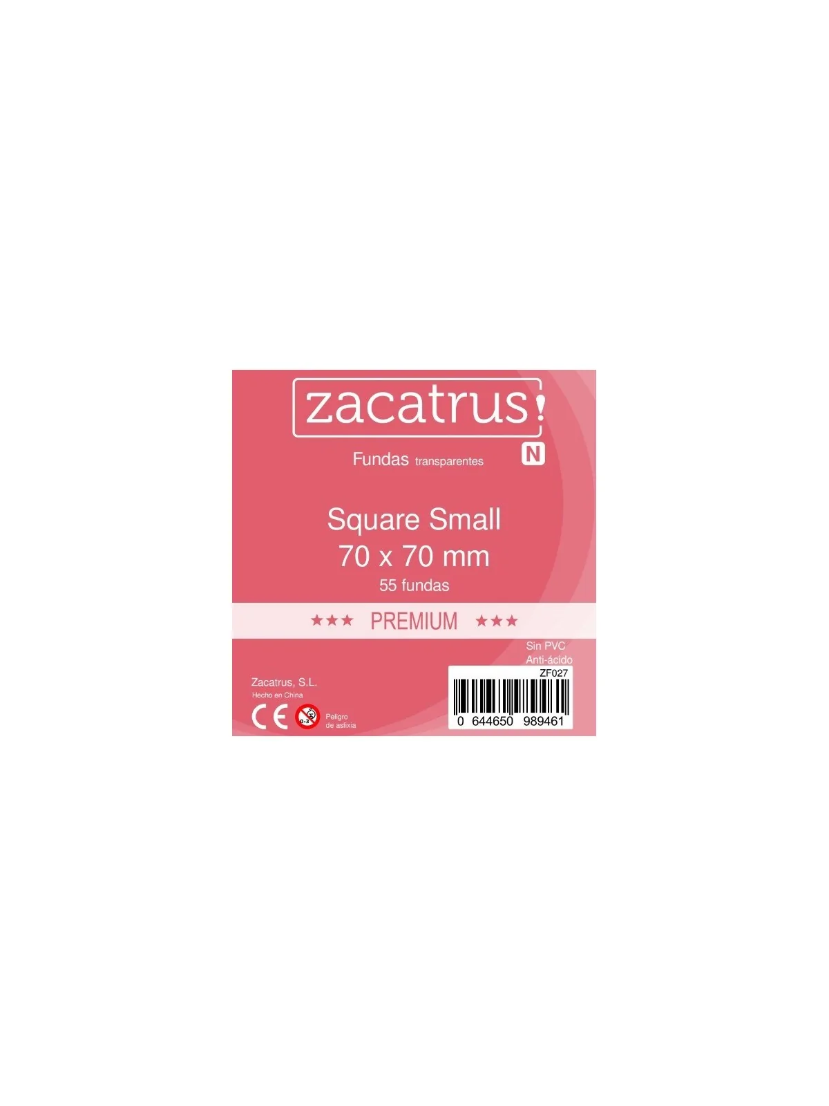 Fundas Zacatrus Square S premium (Cuadrada Pequeña) (55 unidades) de Zacatrus en Fundas | La Cueva Roja