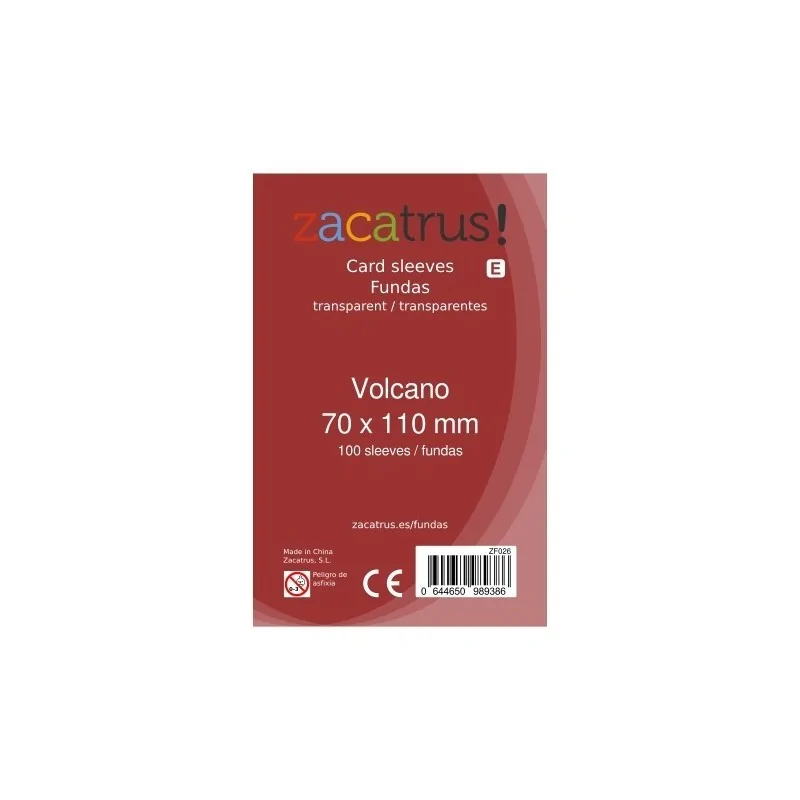 Fundas Zacatrus Volcano (70 mm x 110 mm) (100 uds) de Zacatrus en Fundas | La Cueva Roja