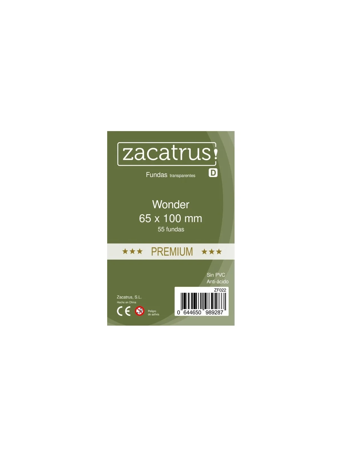 Fundas Zacatrus Wonder premium (65 mm X 100 mm) (55 uds) de Zacatrus en Fundas | La Cueva Roja