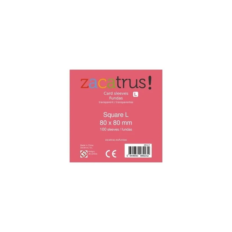 Fundas Zacatrus Square L (Cuadrada Mediana) (110 uds.) de Zacatrus en Fundas | La Cueva Roja