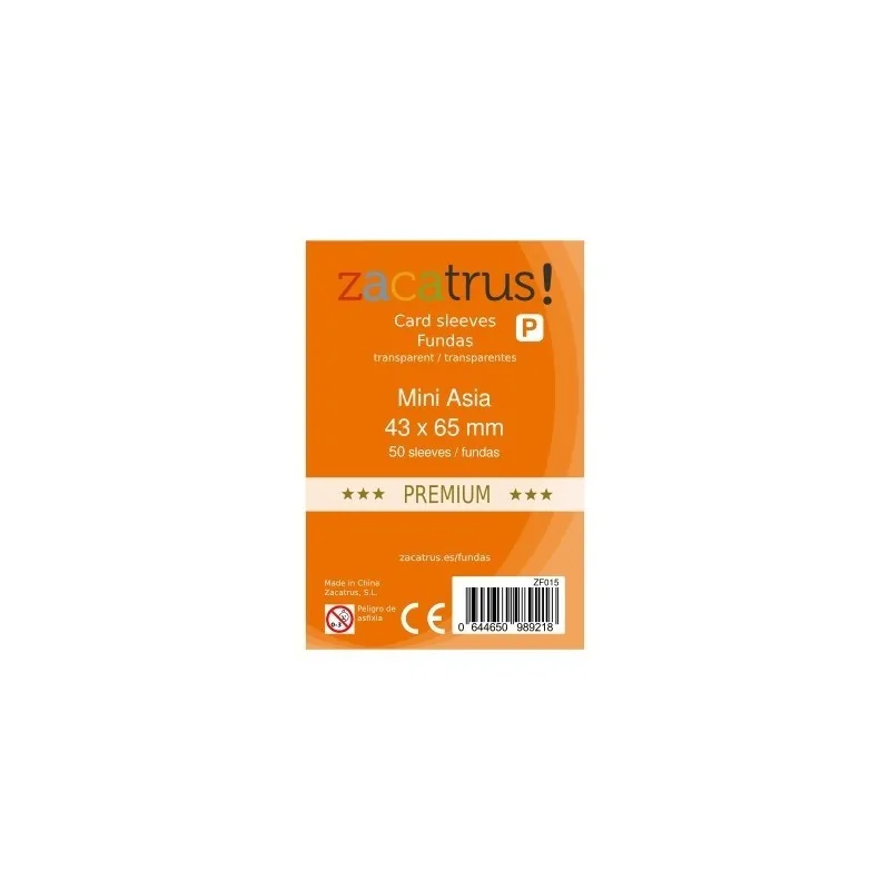 Fundas Zacatrus Mini Asia Premium (43 mm X 65 mm) (55 uds) de Zacatrus en Fundas | La Cueva Roja