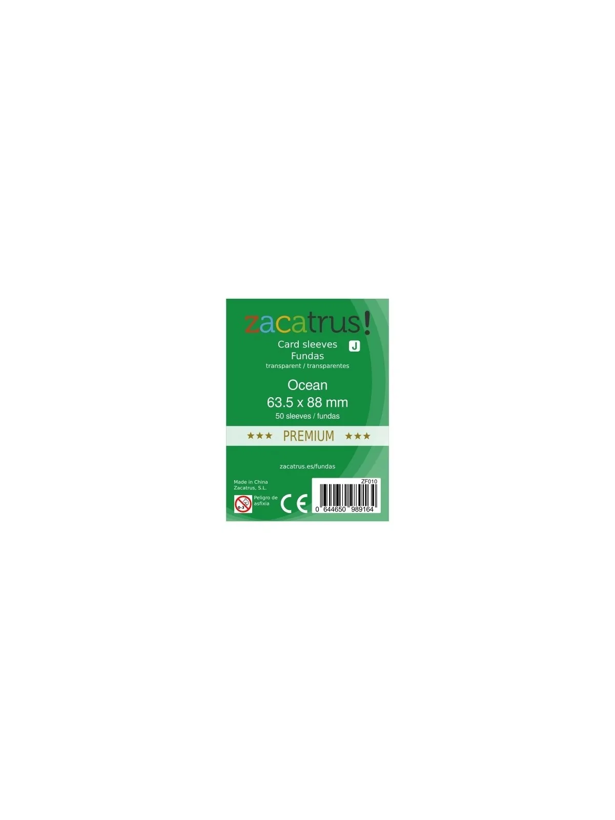 Fundas Zacatrus Ocean premium (standard: 63.5 mm X 88 mm) (55 uds) de Zacatrus en Fundas | La Cueva Roja