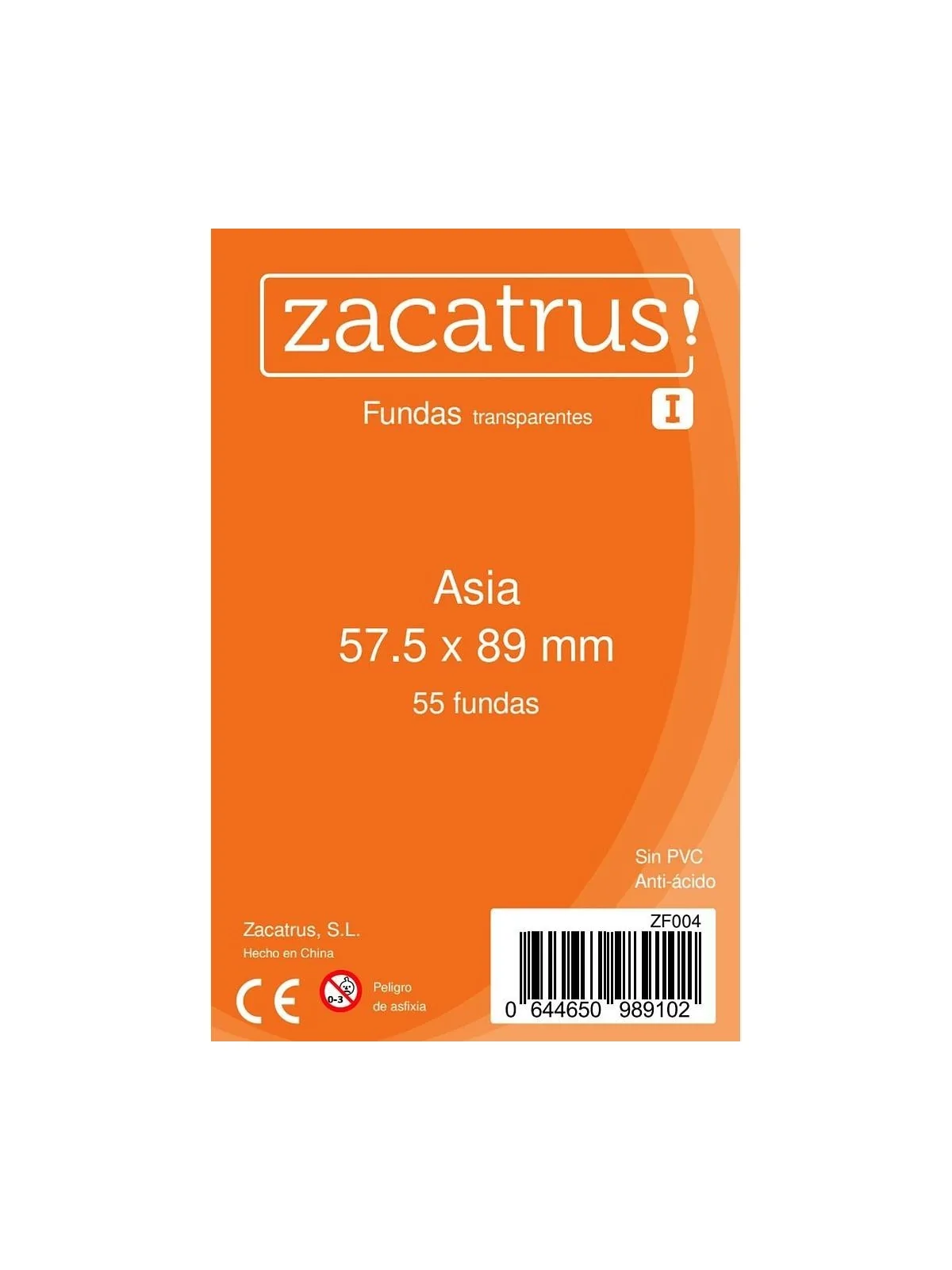 Fundas Zacatrus Asia (57,5 mm x 89 mm) (55 uds) de Zacatrus en Fundas | La Cueva Roja