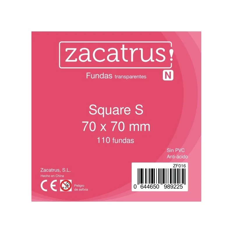 Fundas Zacatrus Square S (Cuadrada Pequeña) (110 unidades) de Zacatrus en Fundas | La Cueva Roja