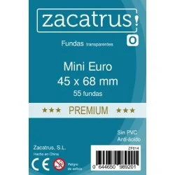 Fundas Zacatrus Mini Euro Premium (45mm x 68mm) (55 uds) de Zacatrus en Fundas | La Cueva Roja
