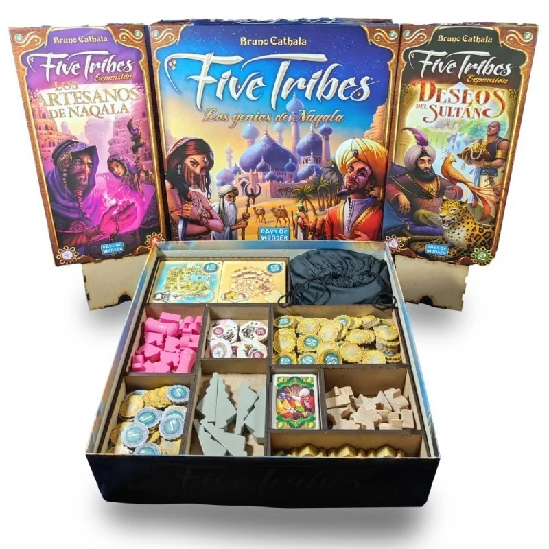Inserto Compatible con Five Tribes (Base+Expansiones1y2) de WithOut Mess en Insertos | La Cueva Roja