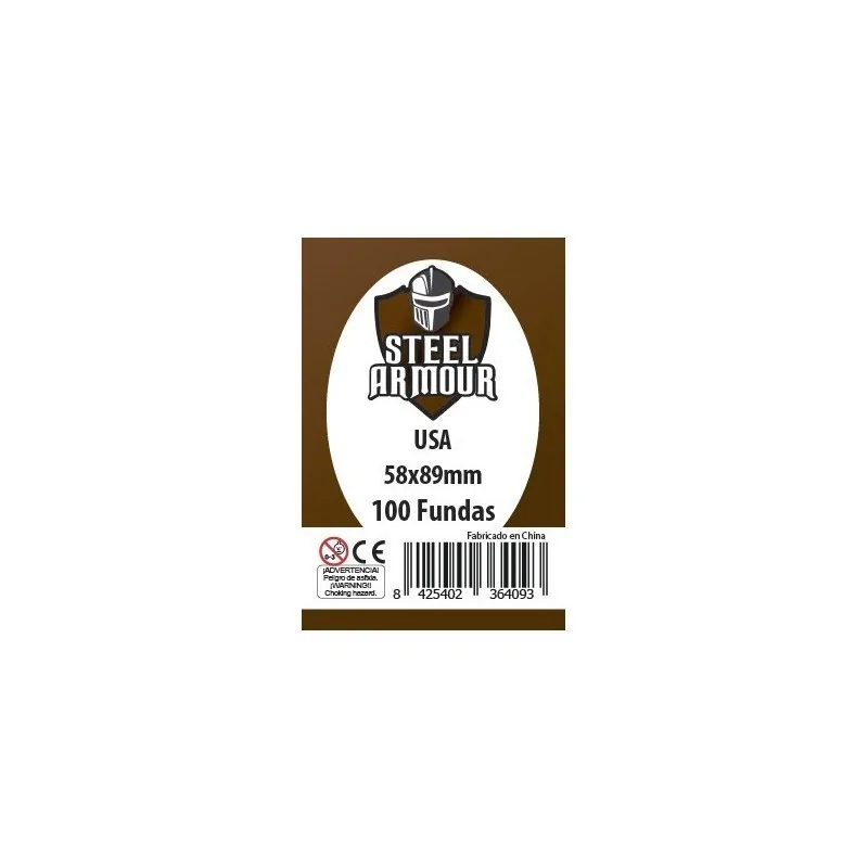 Steel Armour USA (Pack of 100) (58x89mm) de Steel Armour en Fundas | La Cueva Roja