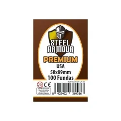 Steel Armour USA Premium (Pack of 100) (58x89mm) de Steel Armour en Fundas | La Cueva Roja