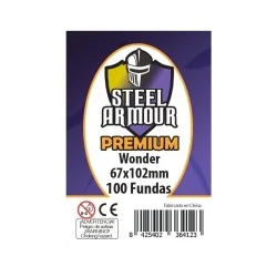 Steel Armour Wonder Premium (Pack of 100) (67x102mm) de Steel Armour en Fundas | La Cueva Roja
