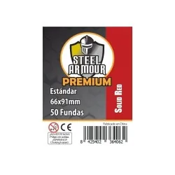 Steel Armour Opaca: Rojo Premium (Pack of 50) (66x91mm) de Steel Armour en Fundas | La Cueva Roja