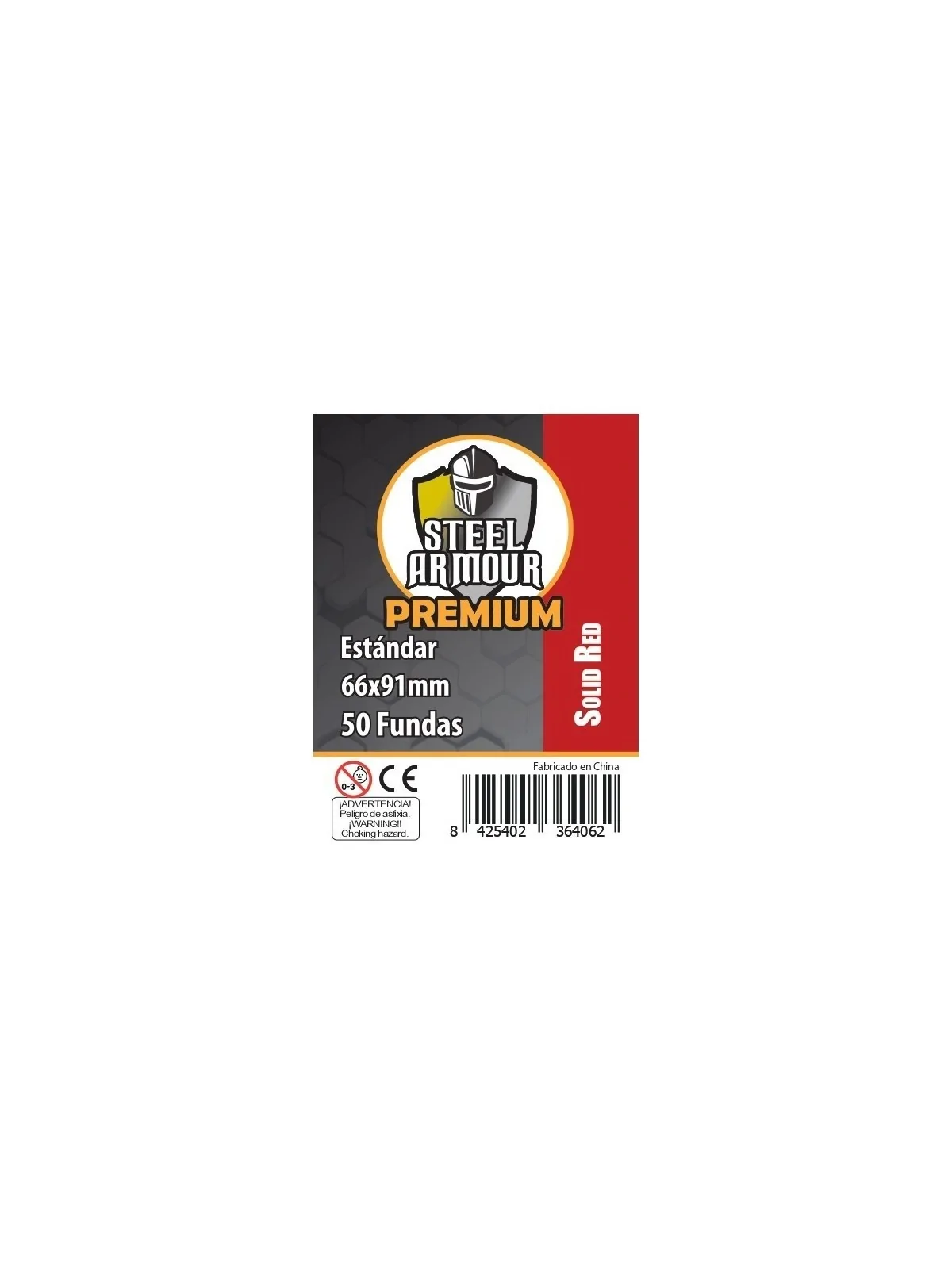 Steel Armour Opaca: Rojo Premium (Pack of 50) (66x91mm) de Steel Armour en Fundas | La Cueva Roja