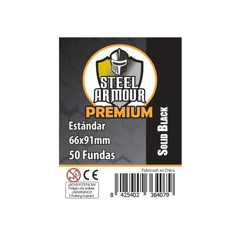 Steel Armour Opaca: Negro Premium (Pack of 50) (66x91mm) de Steel Armour en Fundas | La Cueva Roja