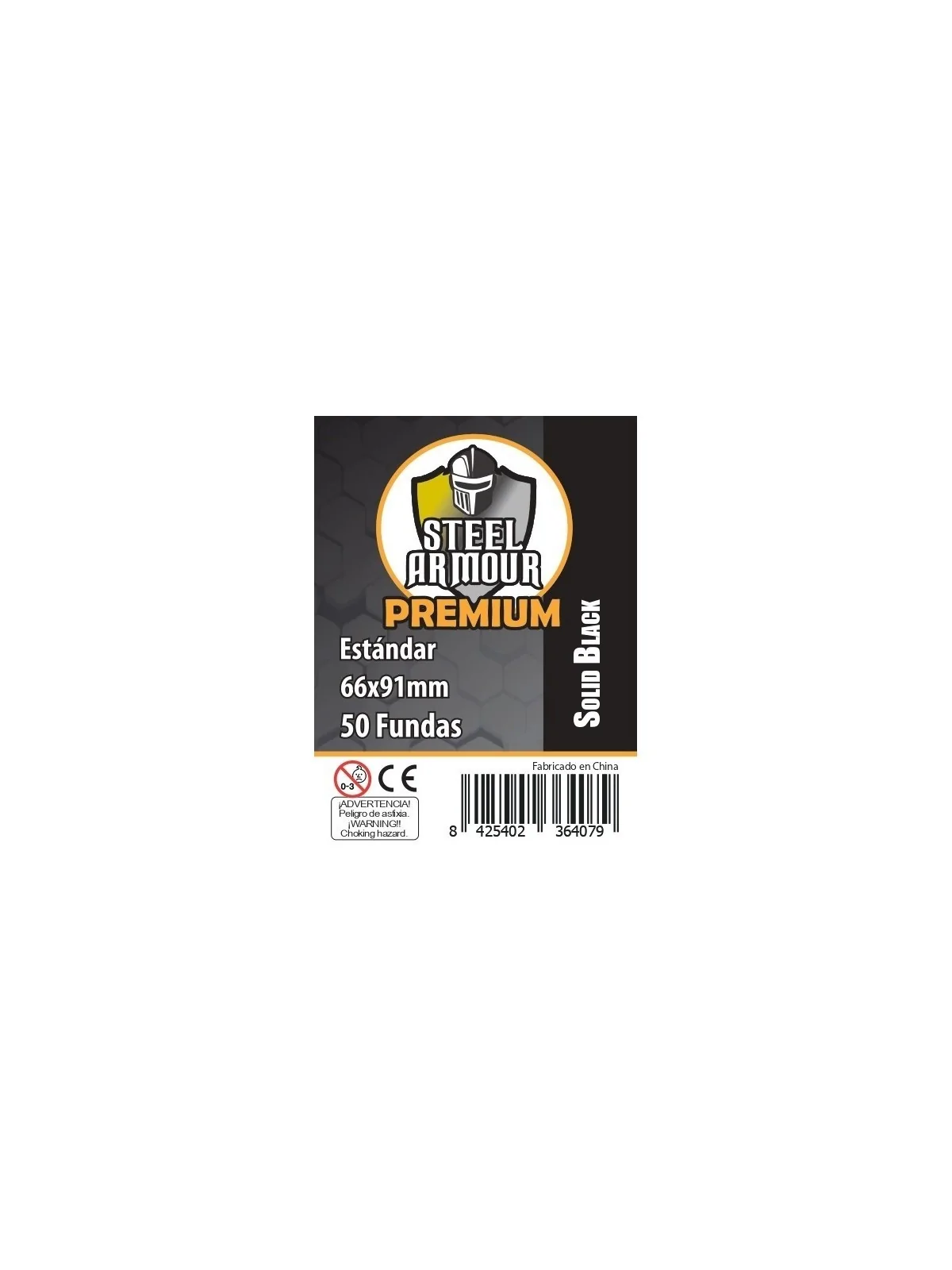 Steel Armour Opaca: Negro Premium (Pack of 50) (66x91mm) de Steel Armour en Fundas | La Cueva Roja