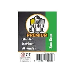 Steel Armour Opaca - Verde Premium (Pack of 50) (66x91mm) de Steel Armour en Fundas | La Cueva Roja