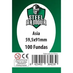 Steel Armour Asia (Pack of 100) (59,5x91mm) de Steel Armour en Fundas | La Cueva Roja