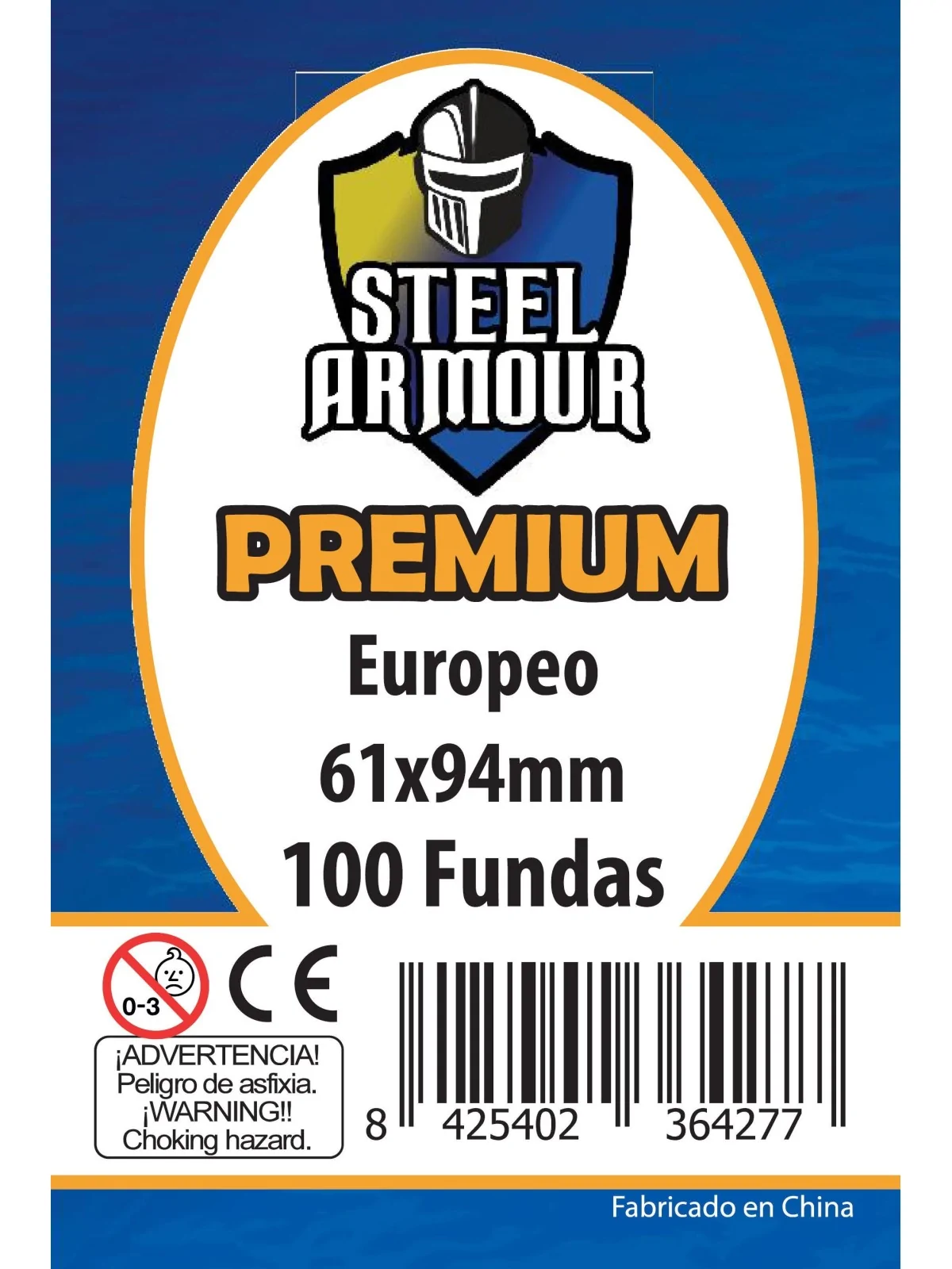 Steel Armour Europeo Premium (Pack of 100) (61x94mm) de Steel Armour en Fundas | La Cueva Roja
