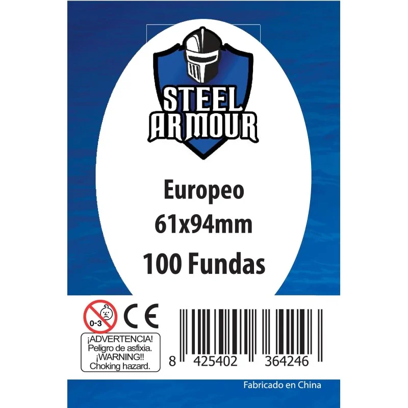 Steel Armour Europeo (Pack of 100) (61x94mm) de Steel Armour en Fundas | La Cueva Roja