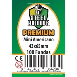 Steel Armour Mini Americano Premium (Pack of 100) (43x65mm) de Steel Armour en Fundas | La Cueva Roja