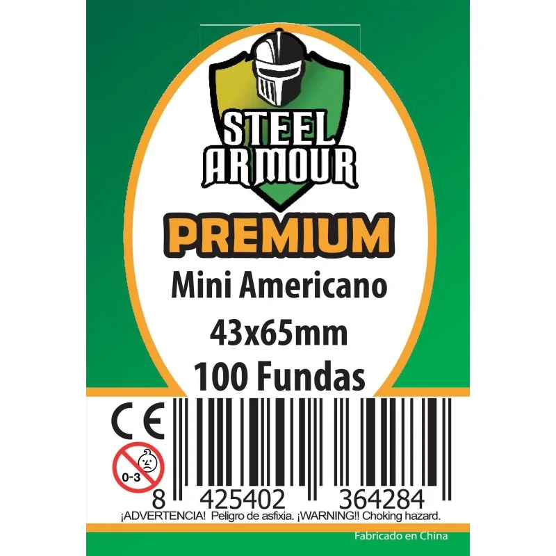 Steel Armour Mini Americano Premium (Pack of 100) (43x65mm) de Steel Armour en Fundas | La Cueva Roja