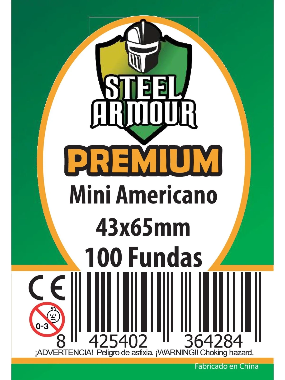 Steel Armour Mini Americano Premium (Pack of 100) (43x65mm) de Steel Armour en Fundas | La Cueva Roja