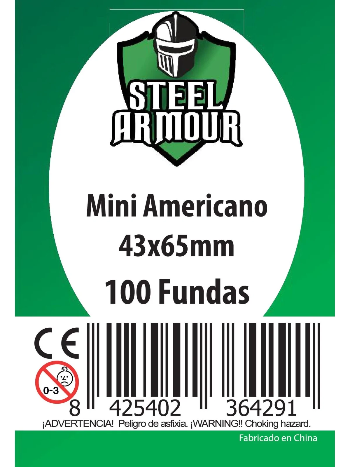 Steel Armour Mini Americano (Pack of 100) (43x65mm) de Steel Armour en Fundas | La Cueva Roja