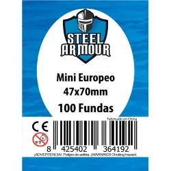 Steel Armour Mini Europeo (Pack of 100) (47x70mm) de Steel Armour en Fundas | La Cueva Roja
