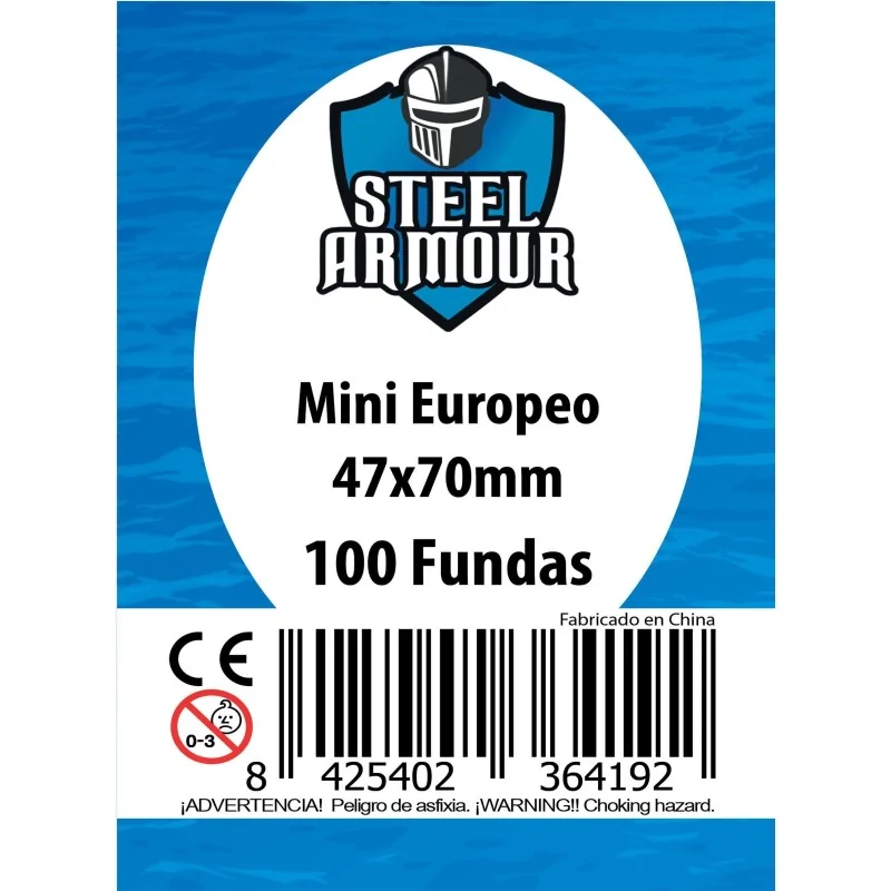 Steel Armour Mini Europeo (Pack of 100) (47x70mm) de Steel Armour en Fundas | La Cueva Roja