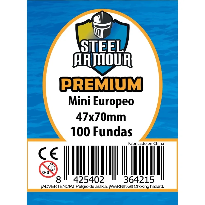 Steel Armour Mini Europeo Premium (Pack of 100) (47x70mm) de Steel Armour en Fundas | La Cueva Roja