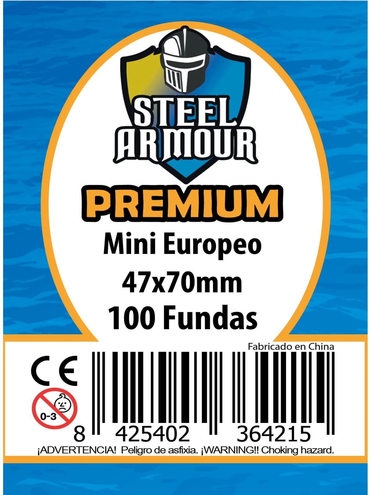 Steel Armour Mini Europeo Premium (Pack of 100) (47x70mm) de Steel Armour en Fundas | La Cueva Roja